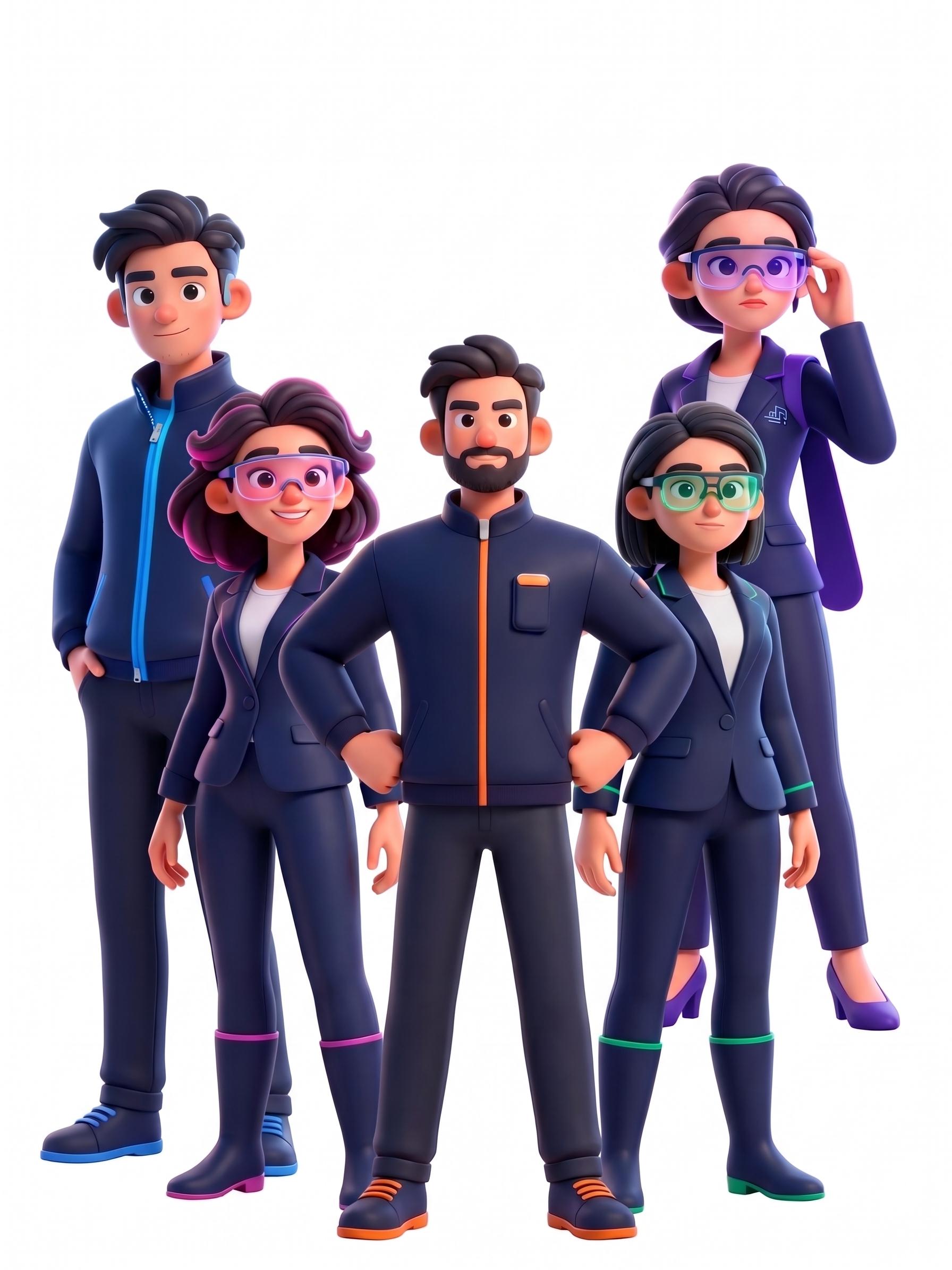The Uniforce team of five digital coworkers